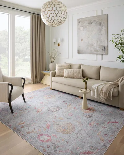 Vista 13 de Loloi Elysium Collection ELY-03 - Alfombra de área carbón/multi de 7'-6" x 9'-6