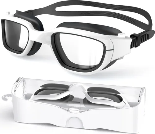 Vista 18 de Gafas de natación para niños, gafas de natación para niños de 6 a 14 años, gafas de piscina con protección UV antivaho para niños y niñas