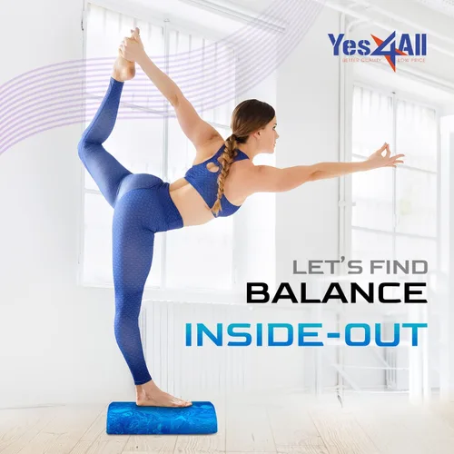 Vista 7 de Yes4All Rodillo de espuma firme de EVA para estiramiento, medio rodillo de espalda de yoga para masaje muscular para pilates, yoga, equilibrio