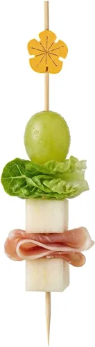 Vista 36 de Restaurantware Brochetas de bambú de 6 pulgadas, 1000 palillos de alimentos desechables, hamburguesas integradas, dibujos animados, sostenibles