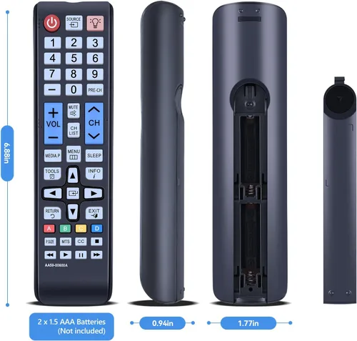 Vista 5 de PZL AA59-00600A Reemplazo para control remoto Samsung TV PN43E450A1F 5+ Series 530 535 PN51E535A3FXZA TM1240 PN51E535A3F PN51E450A1F PN51E530A3F