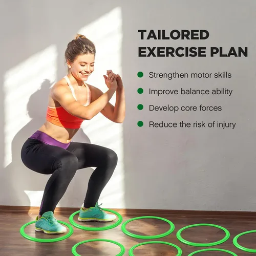 Vista 6 de Deekin Anillos de agilidad, anillos de entrenamiento de velocidad y agilidad, aros de salto de círculo de velocidad para entrenamiento