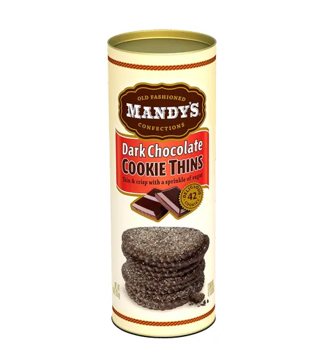 Vista 4 de Mandy's Cookie Thins, sabor a coco crujiente, 4.6 onzas, paquete de 6, 42 galletas, ligeras y crujientes, hechas con coco real, Halal