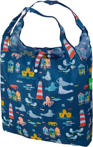 Vista 8 de ECO CHIC Bolsas plegables reutilizables para comestibles, bolsa de compras ligera, reciclada y reutilizable, bolsa plegable impermeable Gafas Gatos