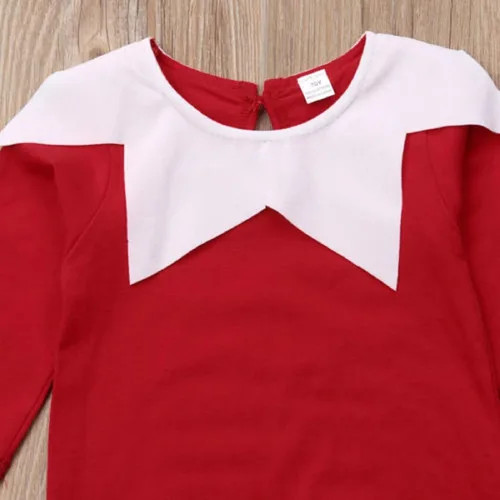 Vista 6 de DNOMAID YZARC Traje de bebé recién nacido, disfraz de elfo de Papá Noel, manga larga, mameluco con sombrero