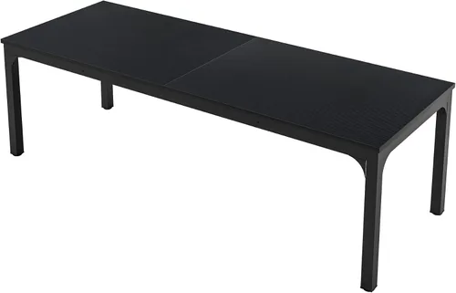 Vista 8 de Tribesigns Escritorio de computadora extra largo de 78.7 pulgadas, escritorio para 2 personas, escritorio doble largo, estación de trabajo para Negro
