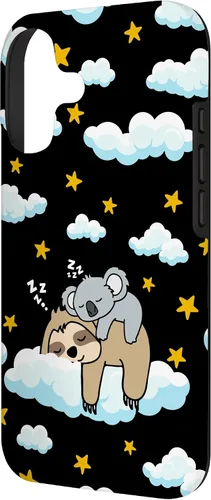 Vista 2 de Funny Sleeping Sloth with Baby Koala Mama Bear Napping Gift Case for iPhone 17