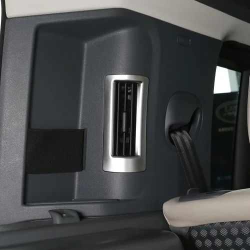 Vista 2 de Ventilación de salida de aire acondicionado de pilar C interior de coche de plástico ABS para Land Rover Defender 2020 (plata)