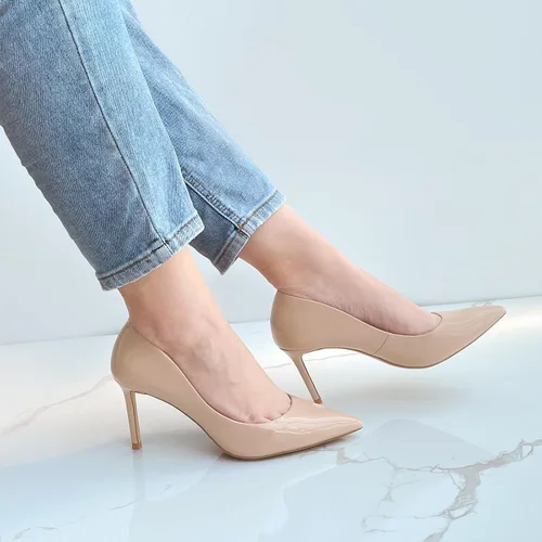 Vista 4 de JENN ARDOR Zapatos de tacón de aguja para mujer, zapatos de tacón alto de 3.14 pulgadas para mujer, zapatos clásicos de tacón de aguja, zapatos