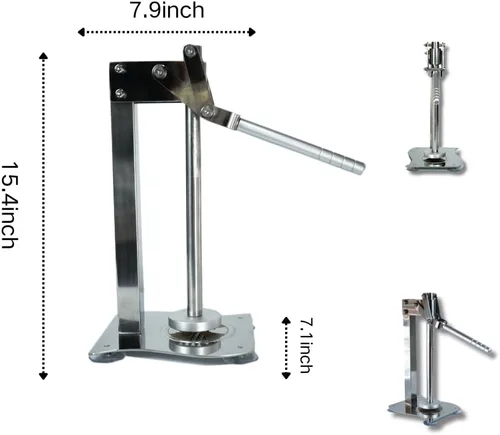 Vista 5 de Exprimidor manual de limón y frutas de acero inoxidable resistente, prensador de cítricos rápido y eficiente para uso en cocina