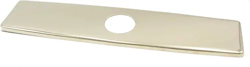 Vista 7 de Cubierta de agujero para fregadero de oro cepillado, placa rectangular de acero inoxidable de 10 pulgadas para grifo mezclador de baño o cocina de 1