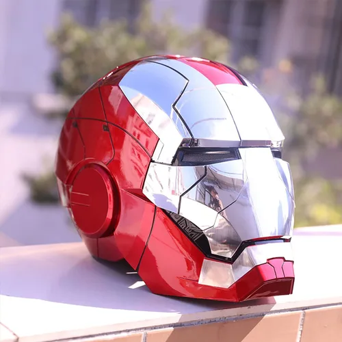 Vista 4 de MK5 iro - Casco electrónico de aperturacierre 1 1 casco de control de voz en inglés accesorios de Halloween cosplay material ABS panel