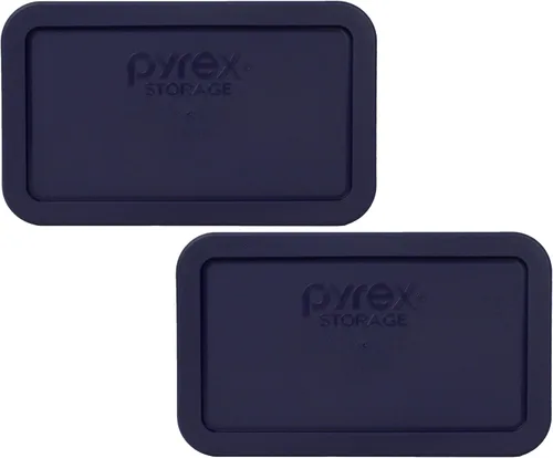 Vista 3 de Pyrex 7214-PC (4.8 tazas) Tapa de repuesto azul, fabricada en Estados Unidos BPA-Free Plastic Fits 7214 Glass Dish Non-Porous Surface