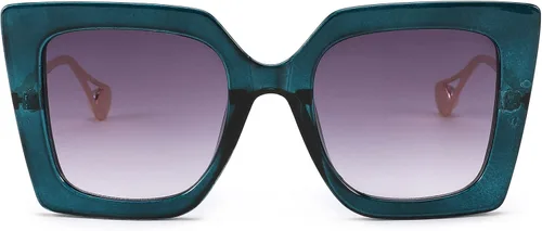 Vista 7 de Karsaer Gafas de sol cuadradas de gran tamaño con incrustaciones de perlas para mujer, K7159
