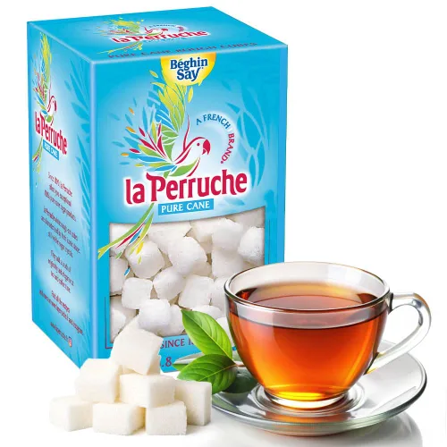 Vista 2 de La Perruche cubos de azúcar de caña pura (250g/8.8oz caja) Cubos de azúcar ideales para tés Paquete de 1