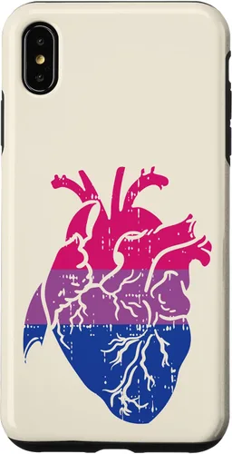 Vista 7 de Funda de regalo para enfermera LGBTQ para iPhone 14 con corazón anatómico y orgullo bisexual