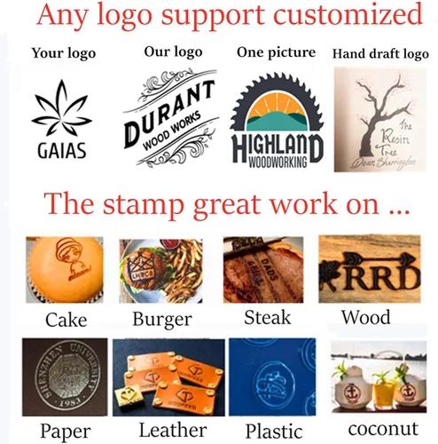 Vista 3 de Hierro de marca eléctrico personalizado, regalo de sello de madera personalizado para carpintería y artesanía de cuero, hierro de marca de alimentos