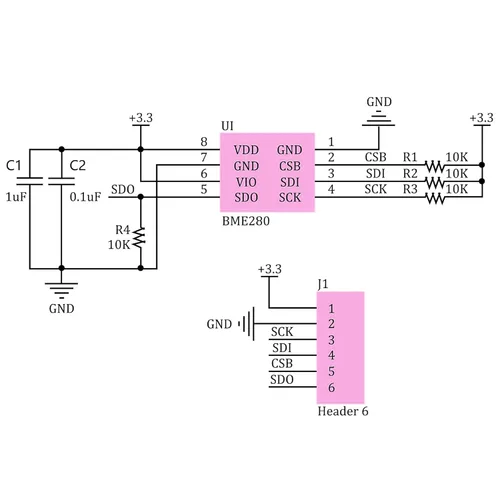 Vista 5 de 2 piezas BME280 módulo de sensor de presión atmosférica temperatura humedad 3.3V Módulo sensor IIC SPI Breakout GY-BME280