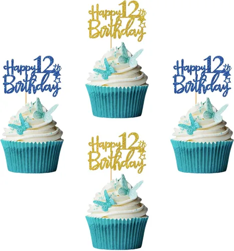 Vista 9 de Decoración para cupcakes de cumpleaños de 5 años, suministros para cupcakes de cumpleaños de 5 años, decoraciones para fiestas de cumpleaños de 5