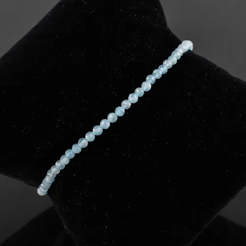 Vista 16 de Natural Gemstone Micro Round Beads Dainty Choker Bangle Bracelet, Handmade Jewelry for Women, Healing Chakra Crystals Silver Plated Chain 8 inch
