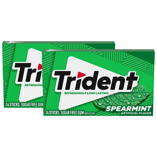 Vista 18 de Goma de mascar Trident Spearmint sin azúcar, 14 piezas
