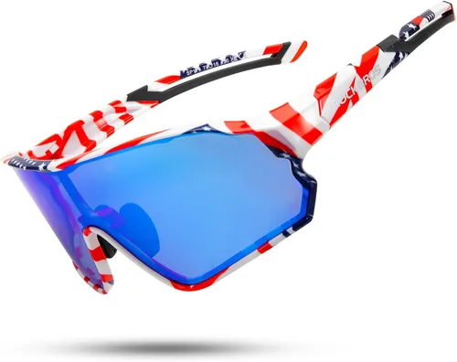Vista 12 de ROCKBROS Polarized Sports Sunglasses Anti-Glare HD Cycling Sun Glasses Todo negro