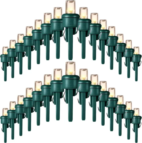 Vista 12 de Honoson 48 bombillas LED de invierno de 0.197 pulgadas de repuesto, gran angular, bombillas LED de invierno, cadena de repuesto, guirnalda de luces