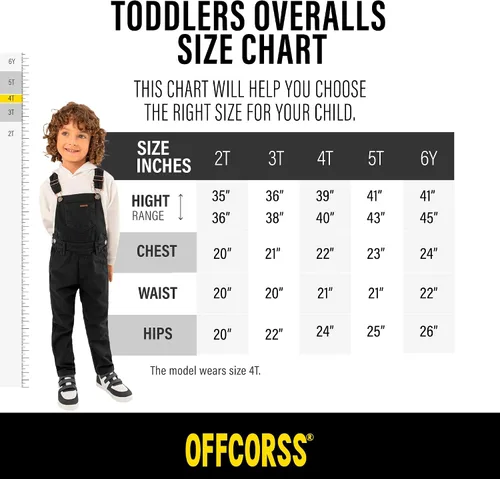 Vista 5 de OFFCORSS Overol para bebé, ajustable para el crecimiento, algodón duradero, diseño unisex para niños y niñas, cómodo