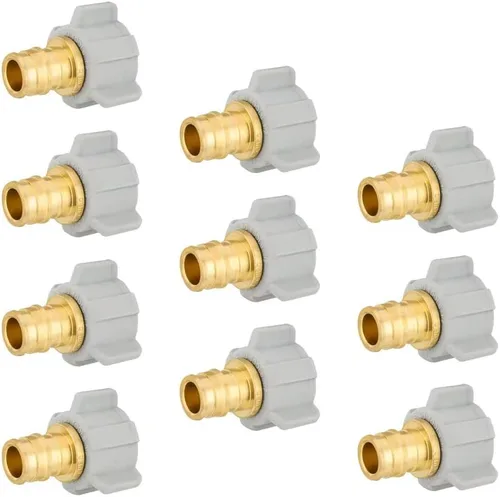 Vista 7 de 2 piezas EFIELD Pex-A Expansión 1/2" X 1/2" Hembra NPT Codo Giratorio Colocaciones de latón de flujo completo, ASTM F1960