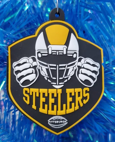 Vista 4 de Pittsburgh - Juego de adornos navideños de 6 piezas para el equipo de fútbol