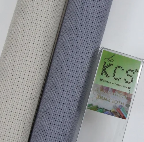 Vista 15 de KCS 2 cajas de tela de costura de algodón para punto de cruz de 15 x 18 pulgadas (blanco antiguo, 11 unidades)