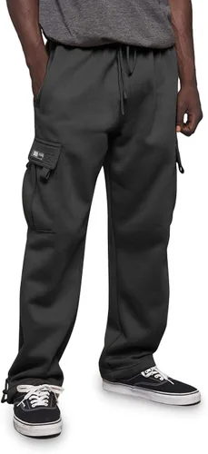 Vista 4 de DIYAGO - Pantalones deportivos tipo cargo para hombre, grandes y altos, holgados y tácticos, pantalones de entrenamiento atléticos, rectos, pierna