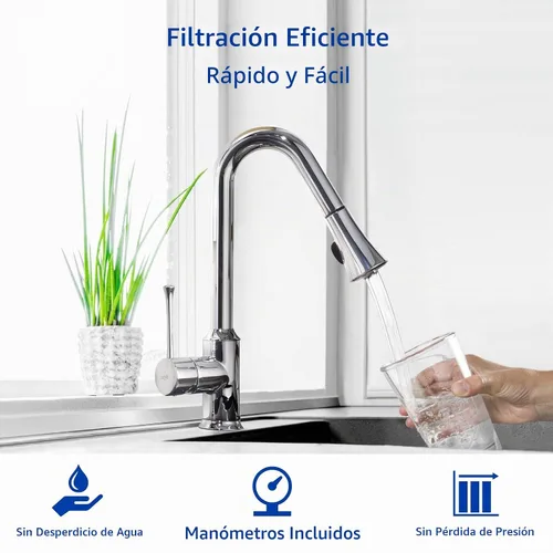 Vista 6 de Express Water WH100SP Sistema de filtro de agua para toda la casa antiescala, azul