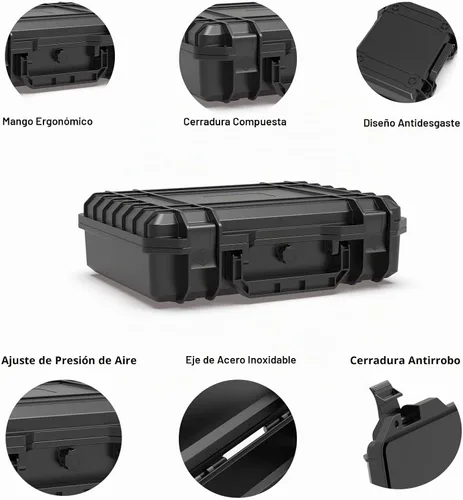 Vista 3 de Estuche rígido impermeable Ant Mag 9.2x6.5x2.7 Pick & Pluck Foam, caja protectora de viaje para cámara, drone, herramientas, electrónica