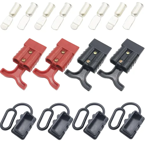 Vista 7 de CESFONJER Conector de batería de 50 A, kit de conector de desconexión rápida de batería, se adapta a cable de 6 a 10 AWG, para automóvil