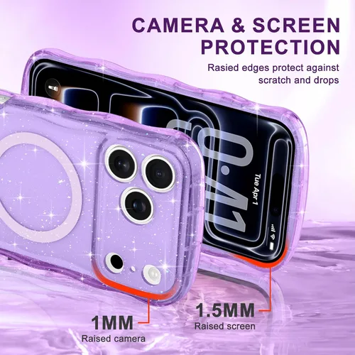 Vista 165 de Pepmune Funda magnética para iPhone 17 Pro Max, color rosa