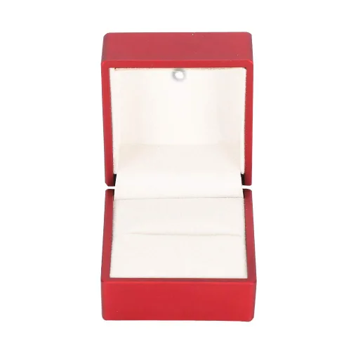Vista 2 de Betued LED light ring box, ring box with LED light, fine workmanship in mini size jewelry display gift box for marriage proposal engagement(Red on