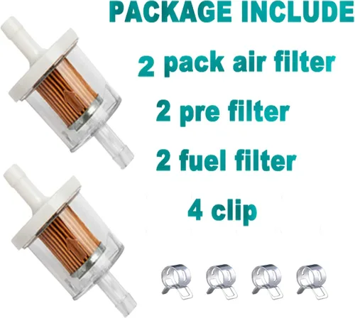 Vista 5 de Paquete de 2 filtros de aire MIU11286, compatibles con John Deere GY20575 L111 L118 L120 LA120 LA130 LA135 LA140 LA145 D130 D140 18-26 HP Intek