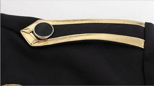 Vista 4 de Disfraz de uniforme de corte con chaqueta bordada de oro de príncipe palacio para hombre