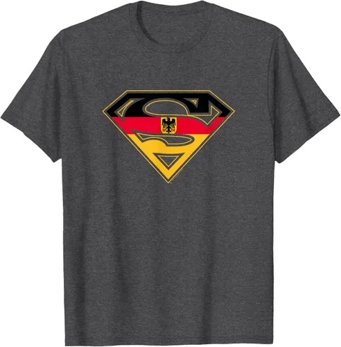 Vista 23 de Superman Camiseta German Shield, Azul / Patchwork, S Rojo