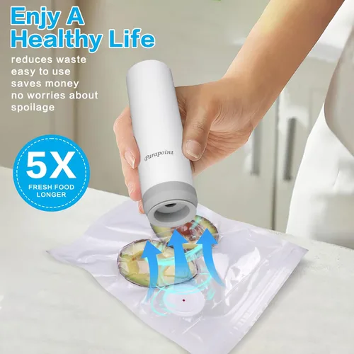 Vista 2 de Sellador al vacío de mano para alimentos, potente máquina selladora al vacío, sellador de comidas, sellador de alimentos portátil