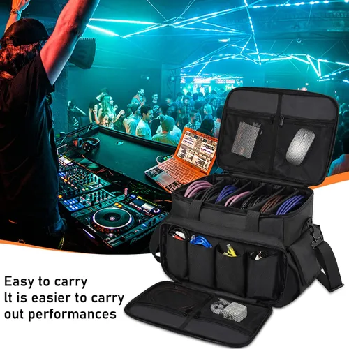 Vista 9 de IBVIVIC Bolsa de Cables para DJ con 6 Divisores Desmontables Bolsa de Cables de Alta Capacidad para Conciertos para Cables, Equipo de DJ, Negro