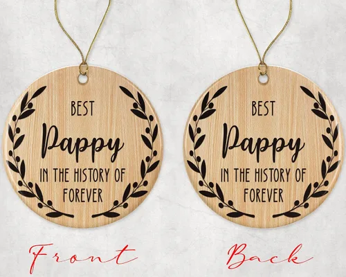 Vista 2 de Adorno de mejor pañal, el mejor adorno de Navidad, el mejor pañal en la historia de la eternidad, adorno familiar, regalo para pañales, adorno