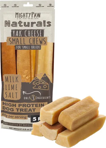 Vista 12 de Mighty Paw Golosinas masticables de queso Yak para perros Golosinas para mascotas 100% naturales de larga duración. Sin olor y excelentes