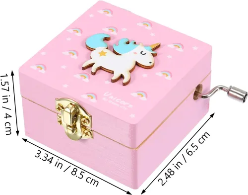 Vista 2 de VOSAREA - Caja de música con unicornio para niñas pequeñas diseño de unicornio