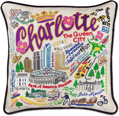 Vista 93 de Catstudio Portland (Oregon) Almohada bordada a mano