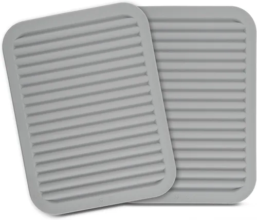 Vista 14 de Salvamanteles para platos, salvamanteles de silicona versátiles para cocina, tapete de platos y soporte para ollas para encimera, tapete resistente