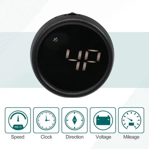 Vista 7 de X AUTOHAUX Mini velocímetro GPS digital HUD con pantalla frontal Pantalla blanca de 2,4 pulgadas, kit de visualización de parabrisas