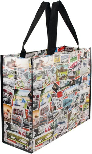 Vista 8 de BRISA VW Collection - Bolsa de compras de poliéster reutilizable Volkswagen con motivo de autocaravana T1