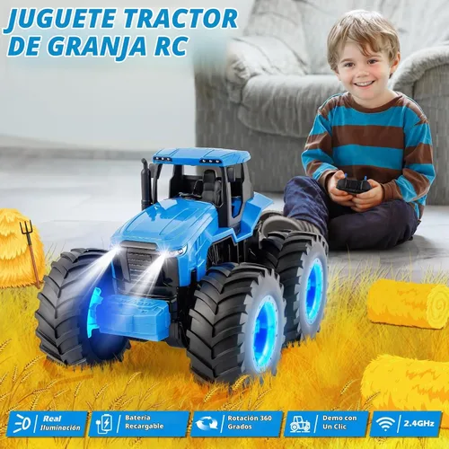 Vista 2 de BAYSING - Juguete de tractor monstruo con control remoto, luz azul